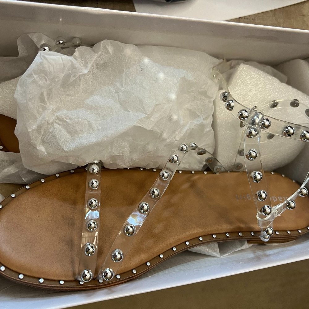 Madden Girl Fiona Clear Sandals